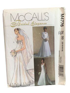 McCalls Bridal Elegance Womens Pattern M4776 Size 12-14-16-18 Uncut